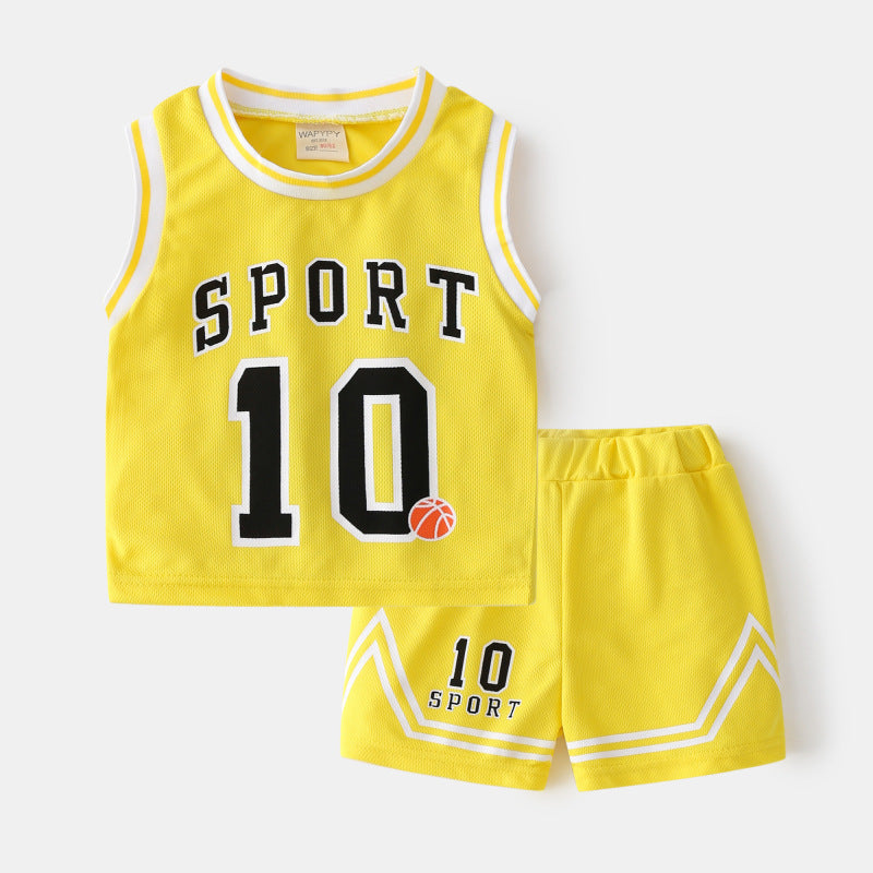 Conjunto de Baloncesto de Dos Piezas para Niños — Ropa Deportiva Infantil