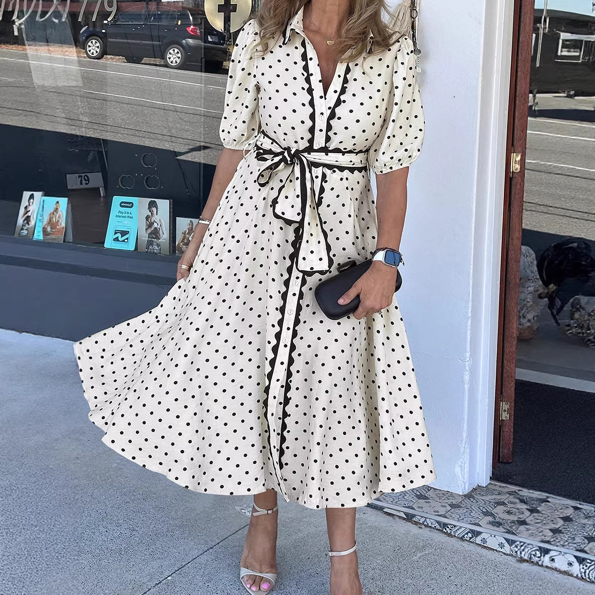 Vestido Casual con Cordones para Mujer — Última Moda