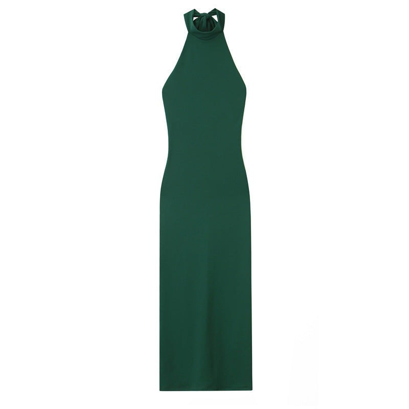 Fashion Women's Halter Midi Dress Spicy Girl Style