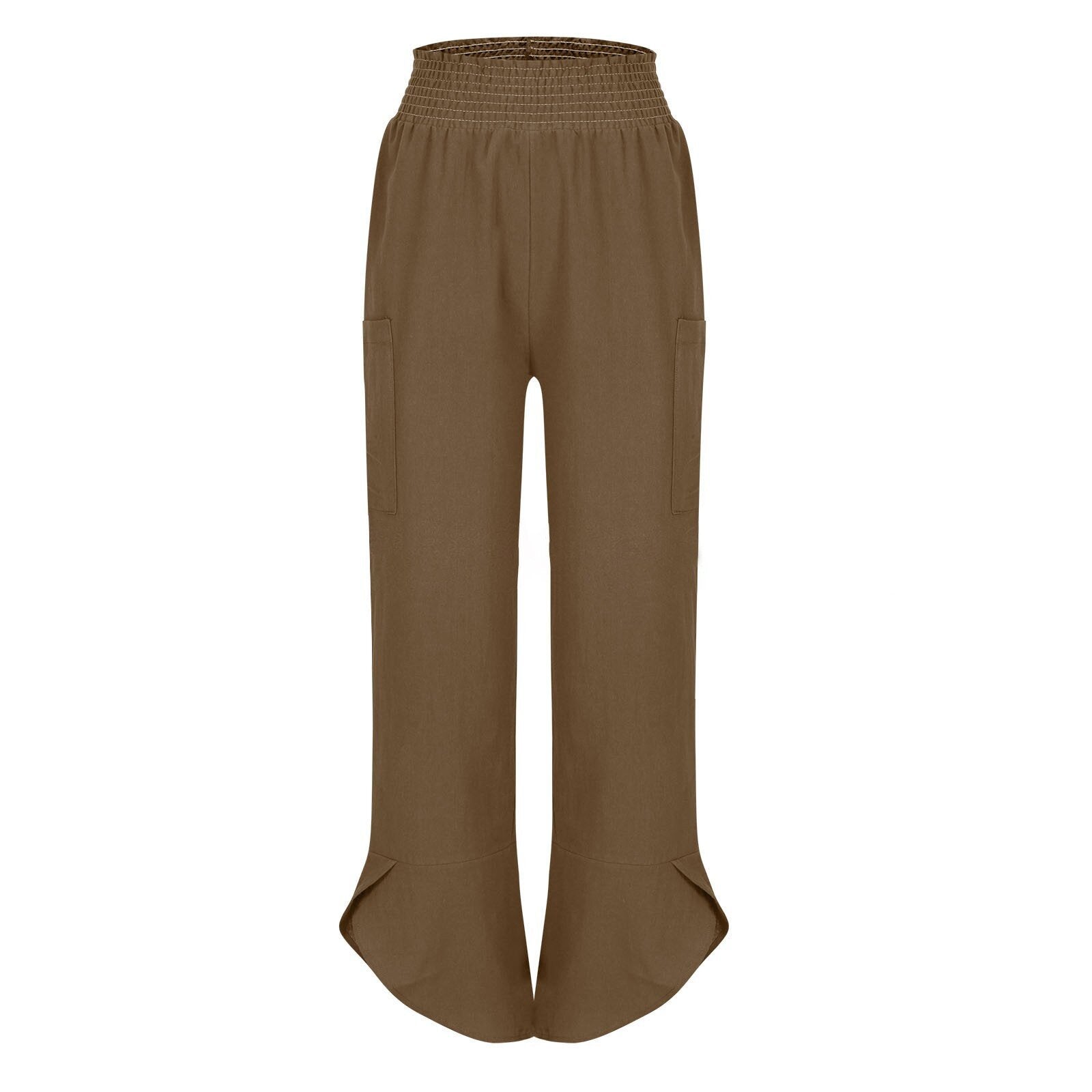 Pantalones cortos holgados de talle alto y color liso con bolsillos laterales, ideales para el verano