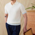 Polo de Algodón y Lúno para Hombre Manga Corta