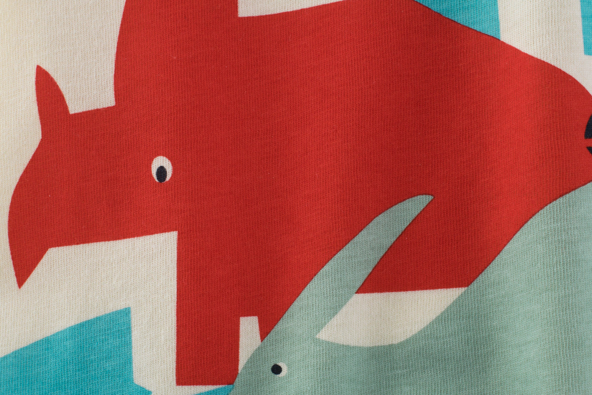 Camiseta Manga Corta Niños Estampado Dinosaurio — Algodón 100%