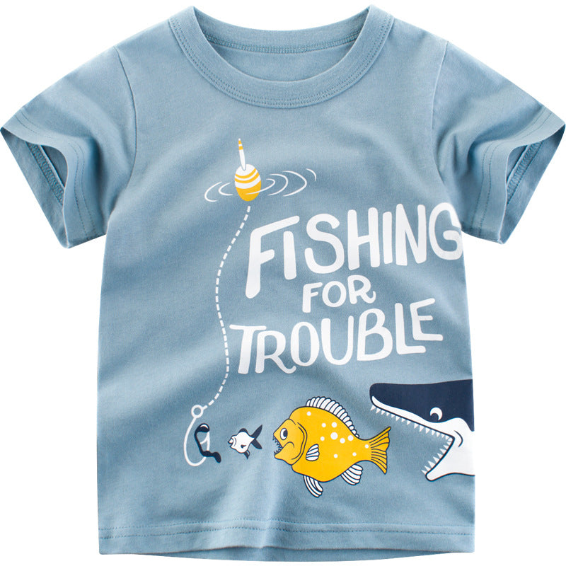 Camiseta de Manga Corta para Niños — Básica Algodón