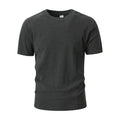Camiseta Manga Corta Hombre Color Liso — Poliéster Slim Fit