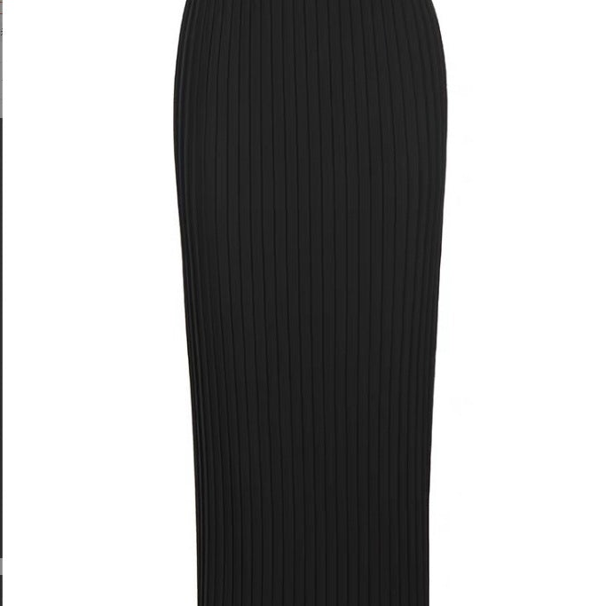 Falda Midi Versátil e Informal Gris Claro para Mujer