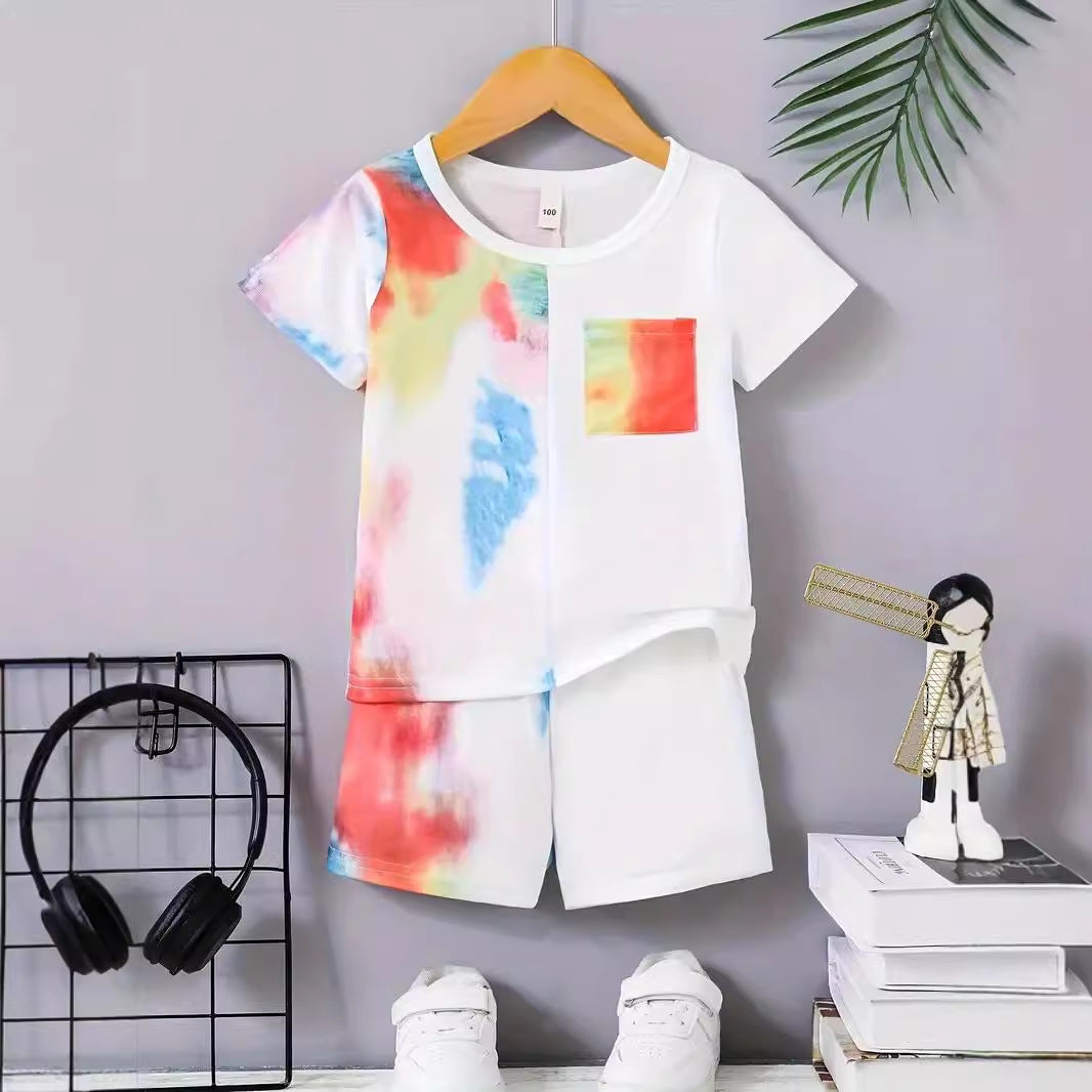 Conjunto Informal de Dos Piezas para Niño: Camiseta y Pantalón Corto
