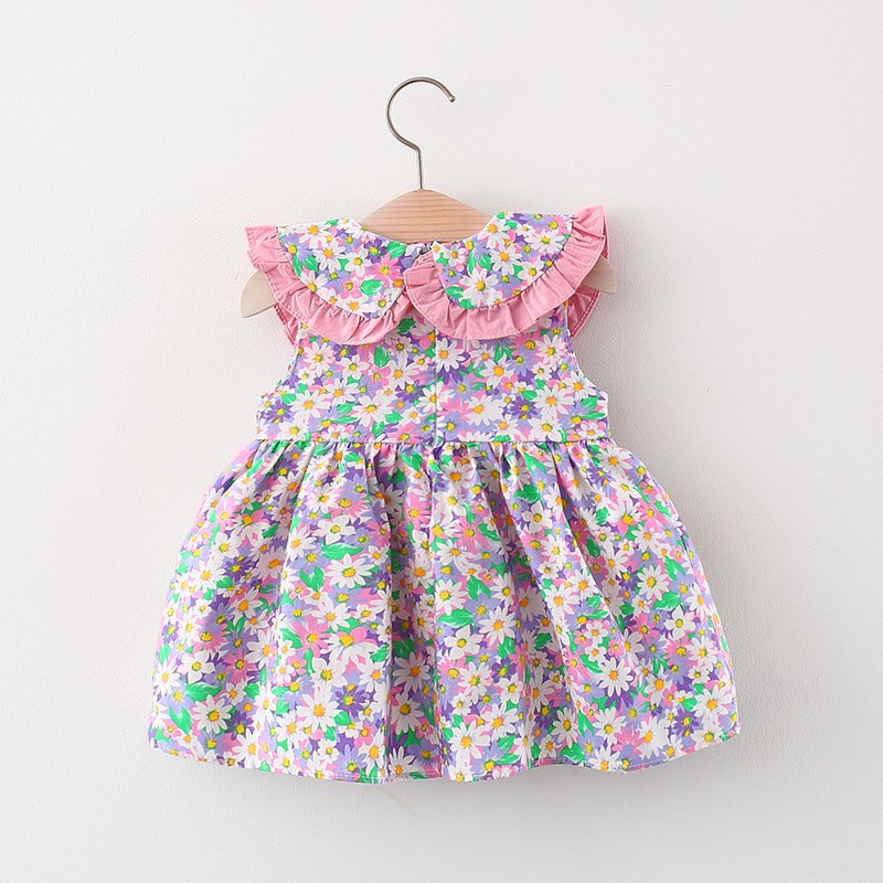 Vestido de Moda para Bebé Niña — Flores Estilo Coreano Verano