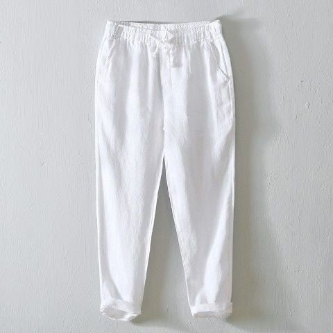 Pantalones casuales de talla grande para hombre, de corte recto holgado y versátiles.