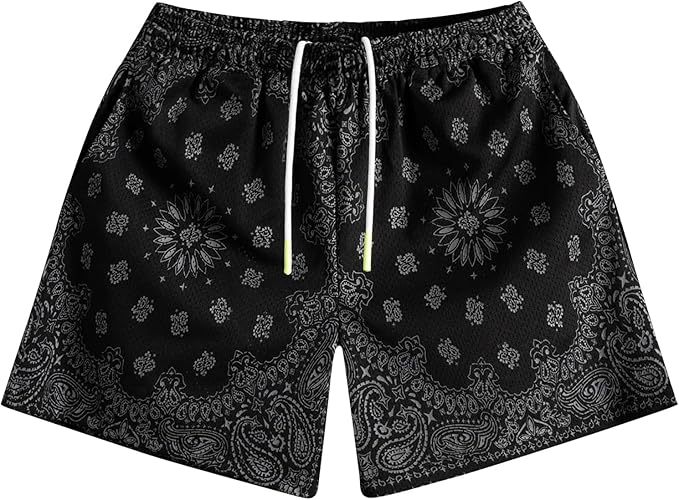 Pantalones cortos deportivos transpirables de malla para hombre