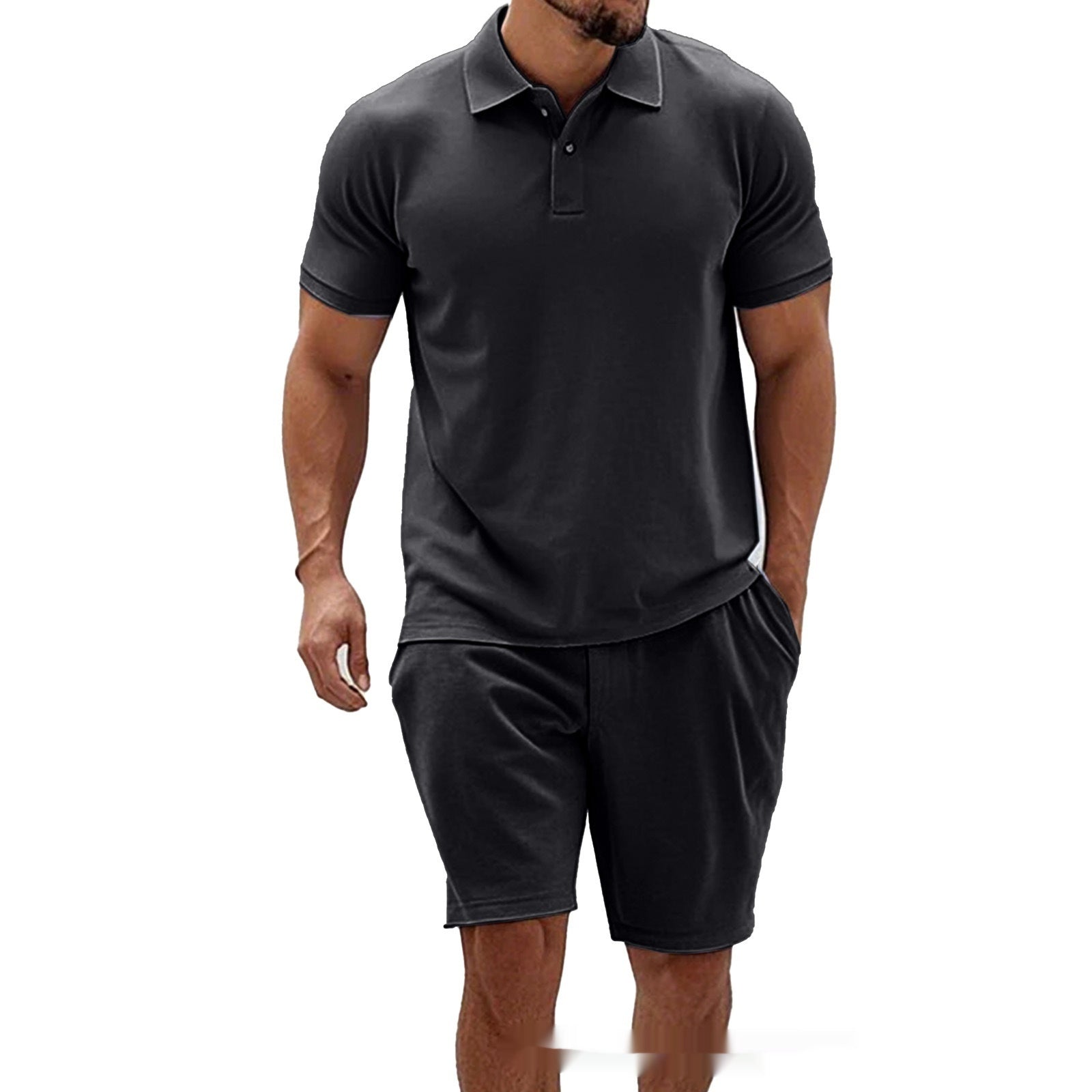 Conjunto Casual de Hombre a Rayas Dos Piezas