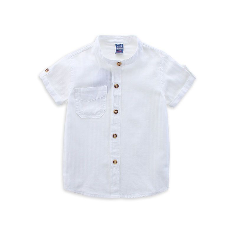 Camiseta de Lino de Vestir para Niño — Elegante y Transpirable