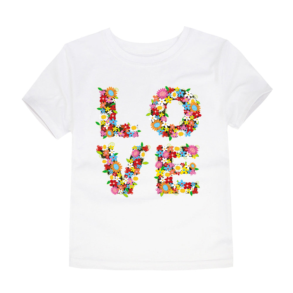 Camiseta Niña Estampado Love Algodón