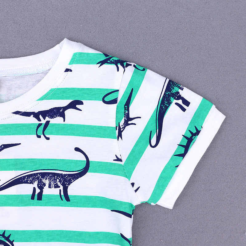 Two-piece dinosaur print outfit for boys