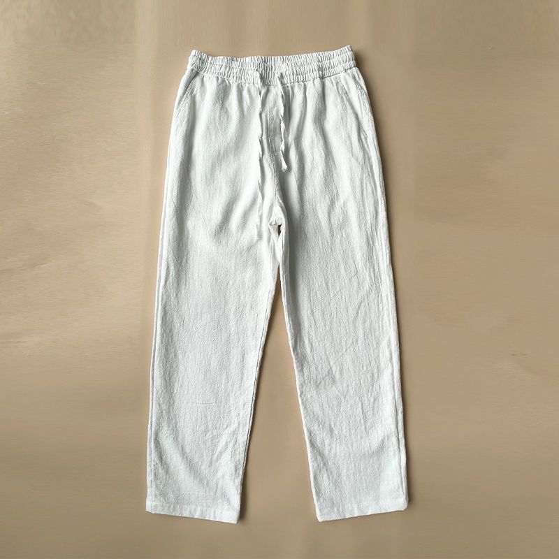 Pantalón Casual de Algodón y Lino para Hombre