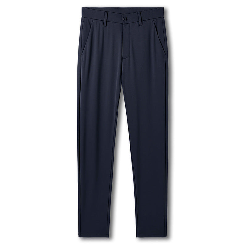 Pantalones casuales de pierna recta para hombre. Pantalones modernos para hombre.