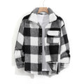 Chaqueta de forro polar gruesa, informal y versátil para hombre.