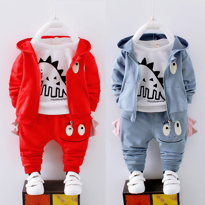Conjunto Deportivo Niño Manga Larga Primavera Otoño — Algodón