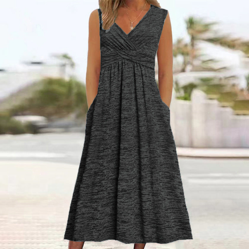 Vestido casual de verano para mujer de tallas grandes.