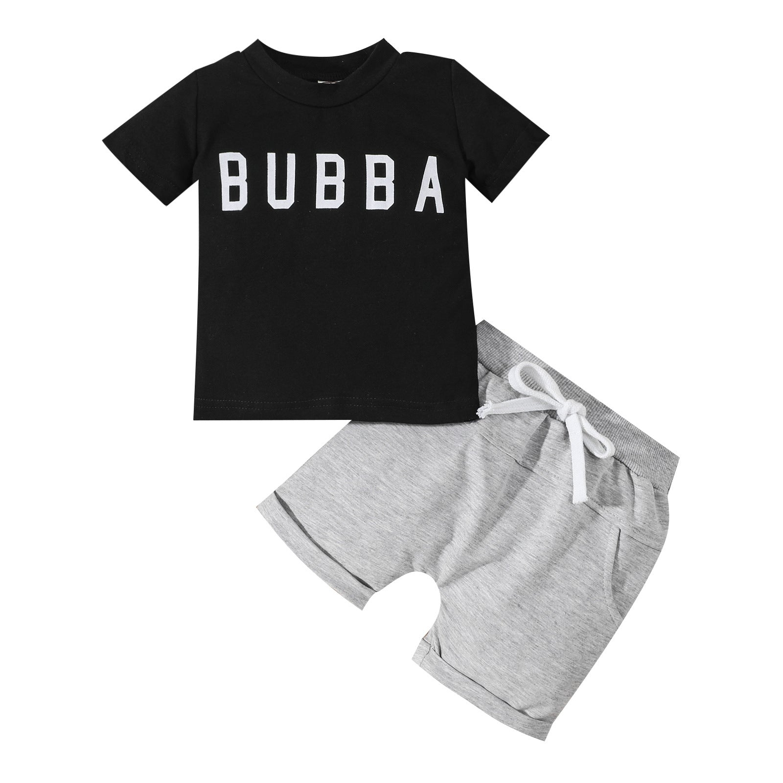 Conjunto de Camiseta y Pantalón Informal con Estampado de Letras para Niño — Set 2 Piezas