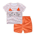Conjunto Infantil de Dos Piezas con Estampado de Dibujos Animados — Bebé Verano