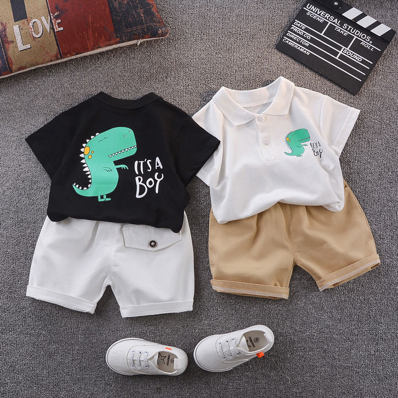 Conjunto de Dos Piezas con Estampado de Dinosaurios para Niño — Rugido de Estilo