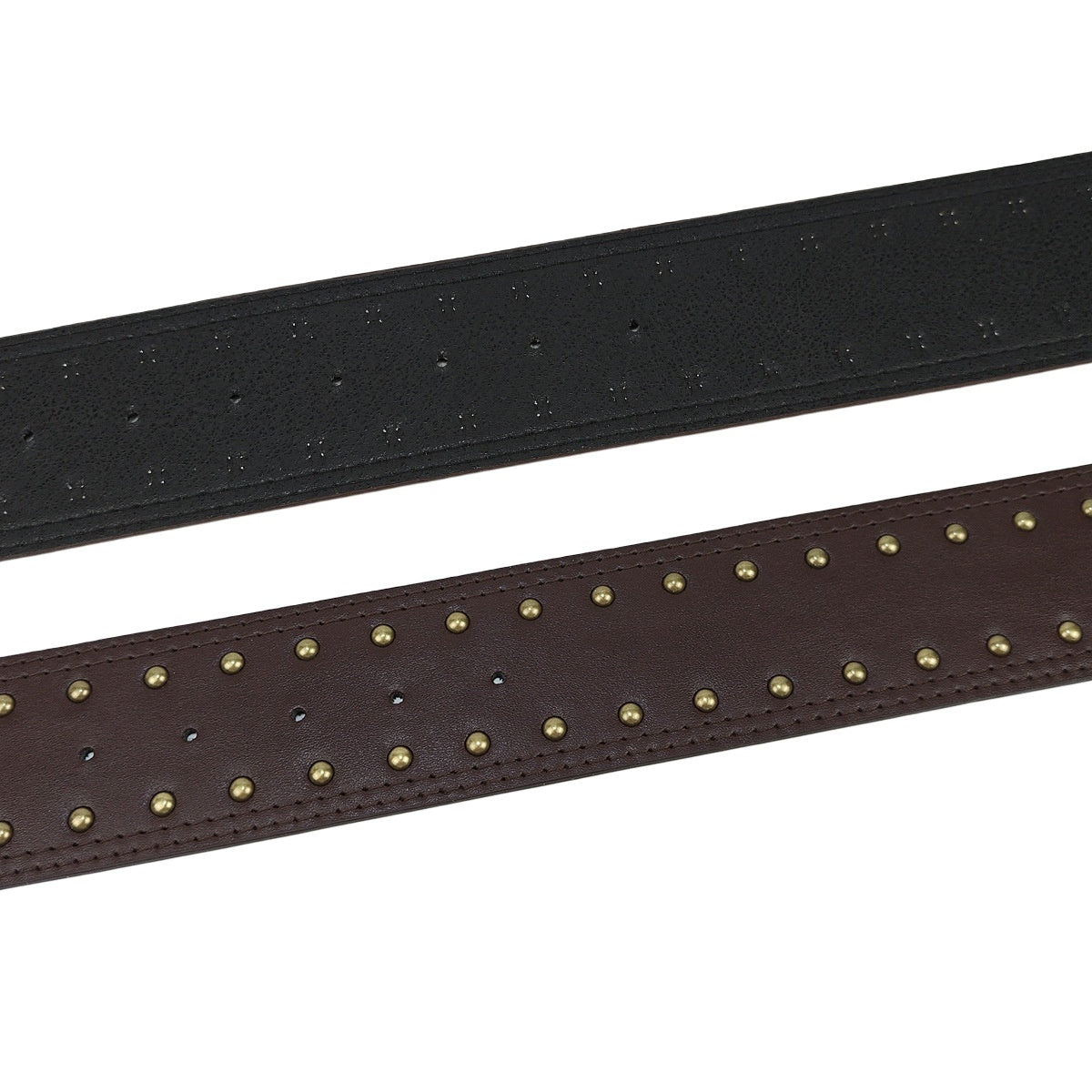 Womens Retro Punk Style Leather Belt With Rivet Decorations