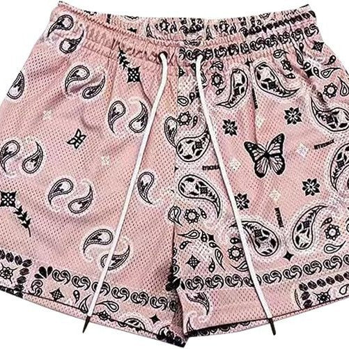 Pantalones cortos deportivos transpirables de malla para hombre