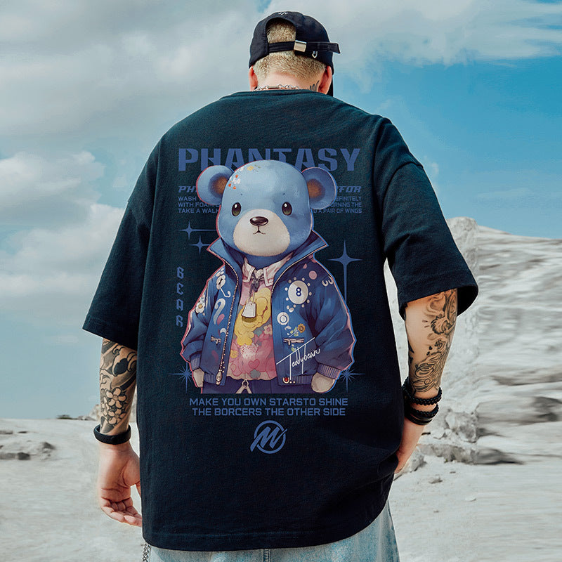 CAMISETA DE MANGA CORTA DE ALGODON CON ESTAMPADO