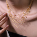 Collar de clavícula de circonita vintage y de lujo asequible con un toque cómodo y de alta gama.