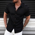 CAMISA DE CUELLO EN V PARA HOMBRES