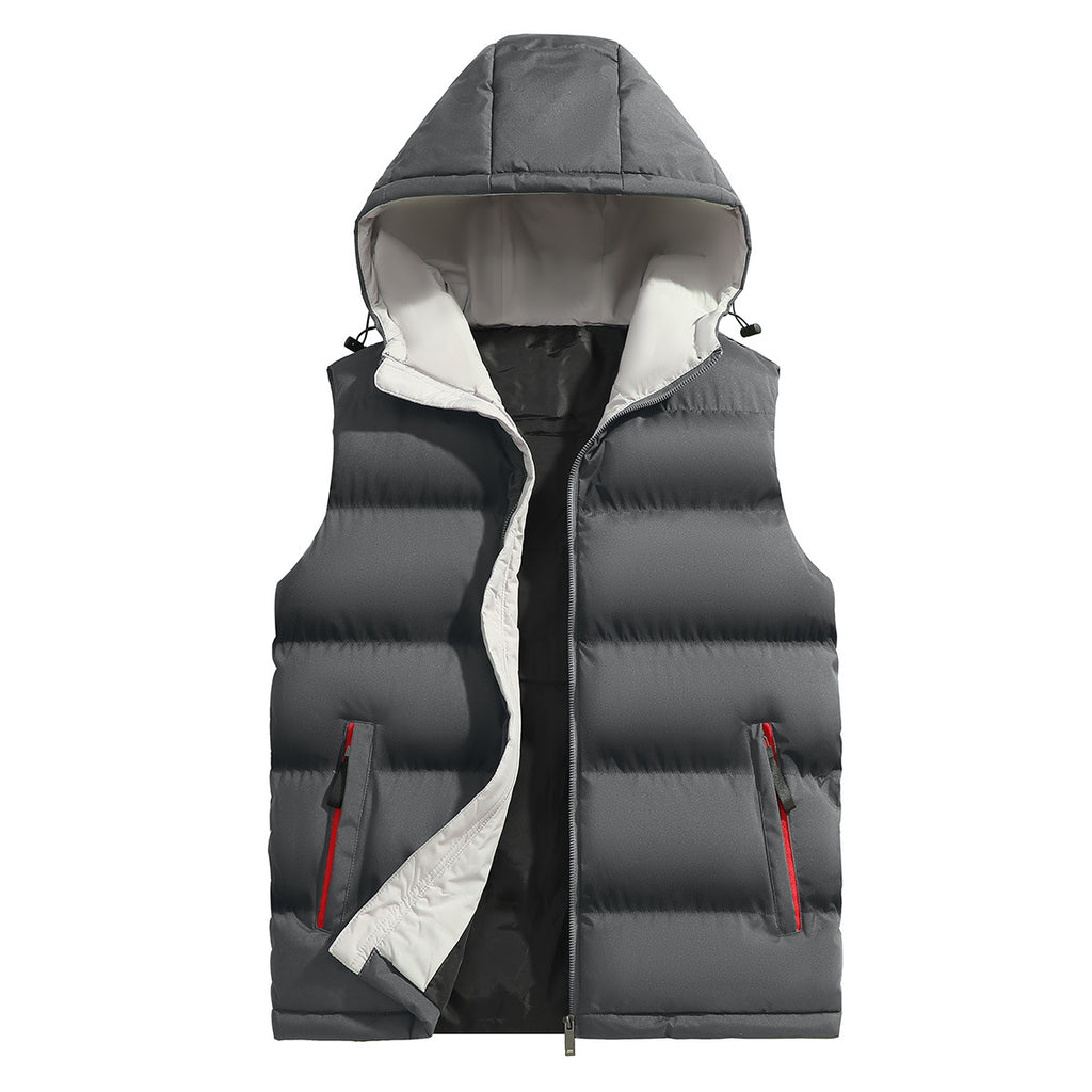 New casual hooded sleeveless sports vest for young people
