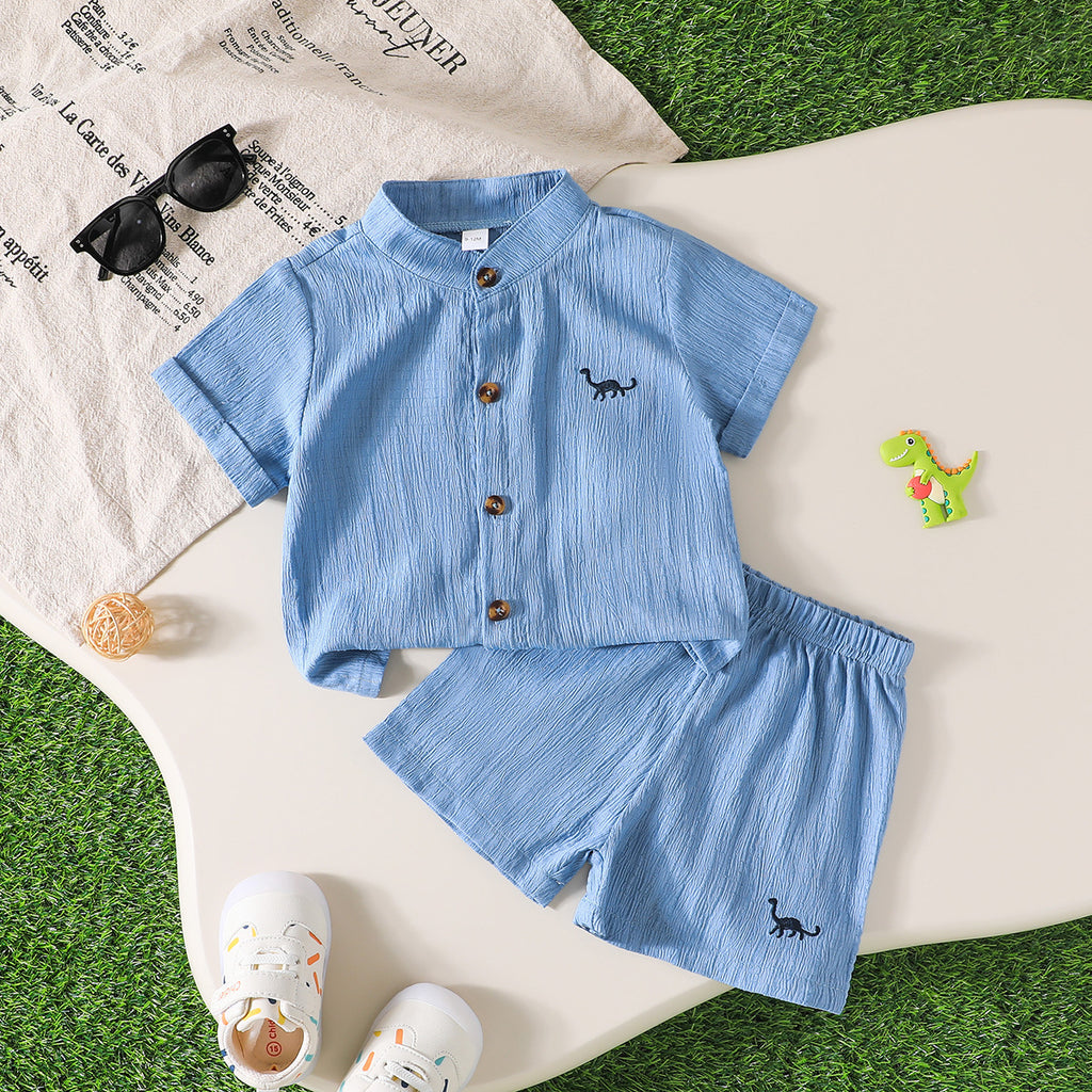 Conjunto de Dos Piezas para Bebé Niño con Estampado — Divertido y Cómodo