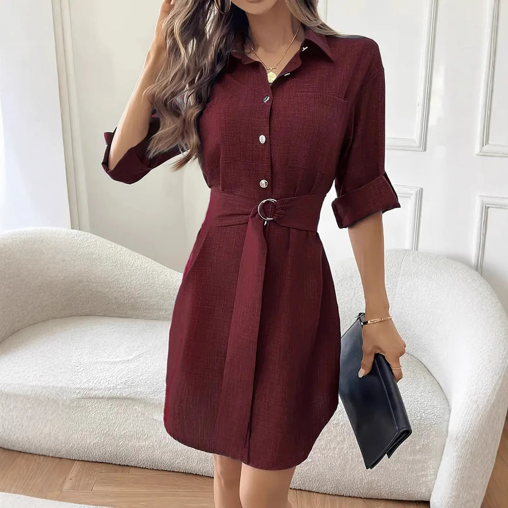 Vestido camisero de moda para vestir