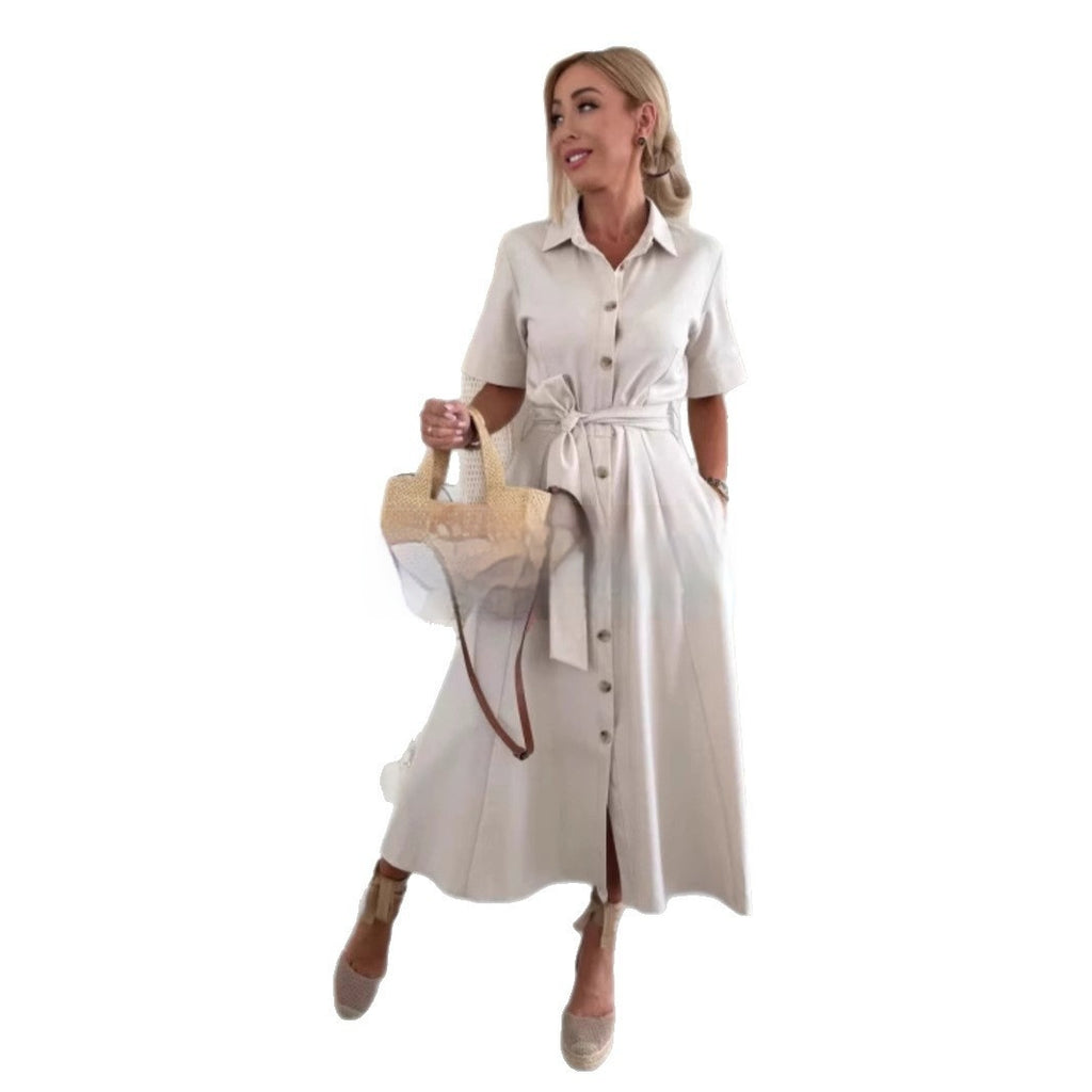 Vestido ajustado de color liso con cordones para mujer