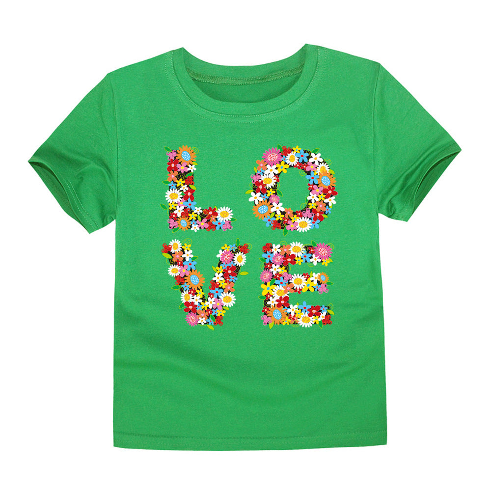 Camiseta Niña Estampado Love Algodón