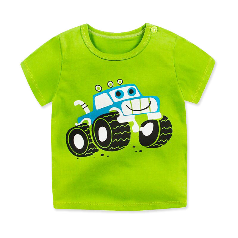 Camiseta Infantil Estampada — Algodón Niños Verano