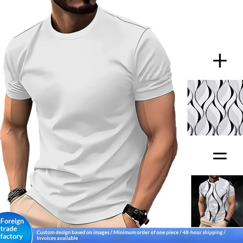 Camiseta de manga corta personalizada para hombre, ideal para el verano.