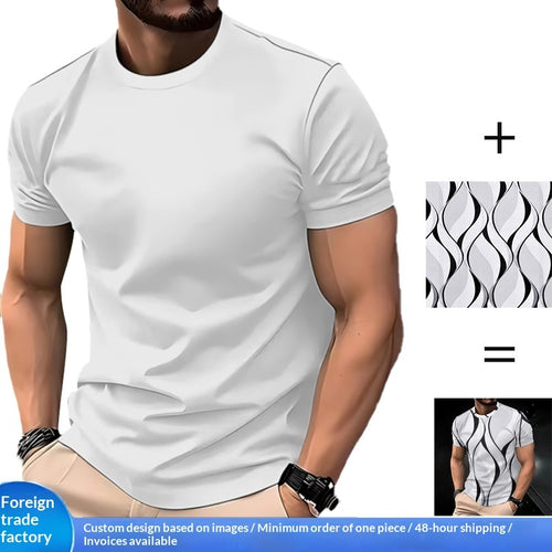 Camiseta de manga corta personalizada para hombre, ideal para el verano.