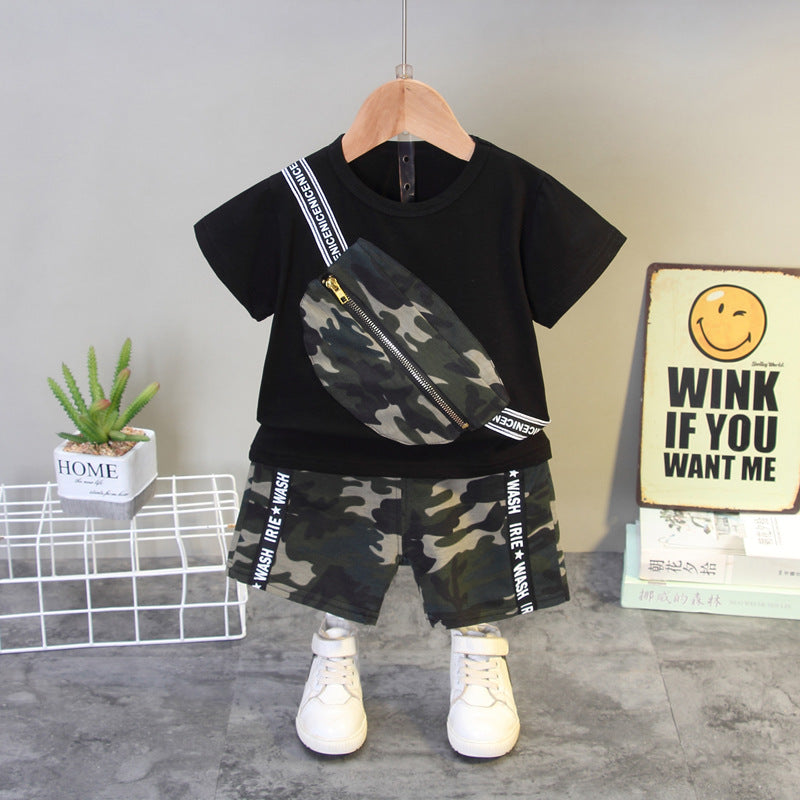 Traje de Manga Corta Estilo Camuflaje para Niño — Aventurero y Fresco