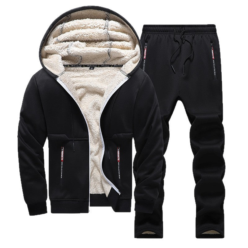 Chándal grueso para hombre con forro polar