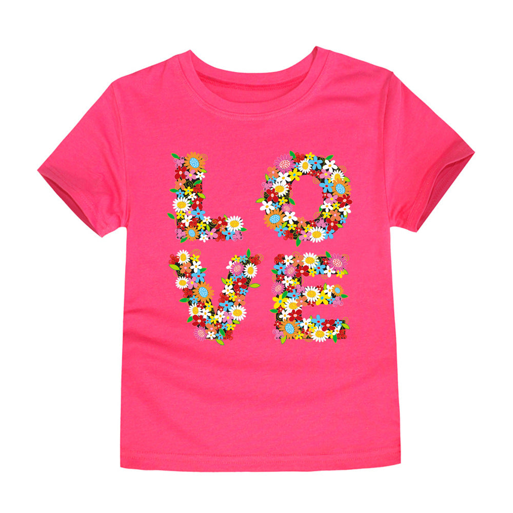GIRL'S LOVE PRINT T-SHIRT