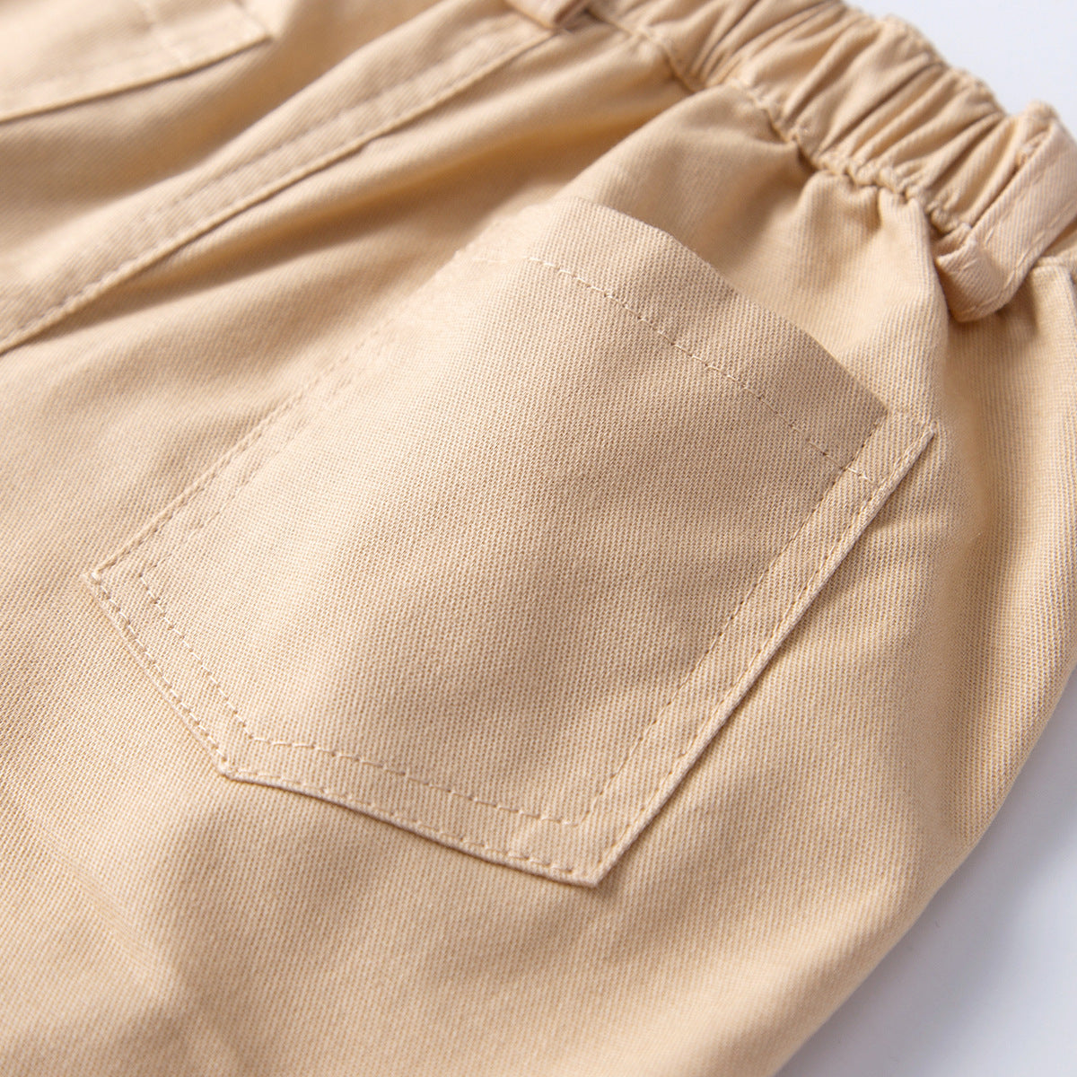 Pantalones Cortos Casuales de Algodón para Bebé Niño — Color Liso