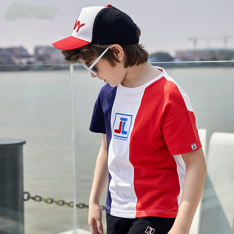Camiseta de Manga Corta de Algodón para Niño — Verano