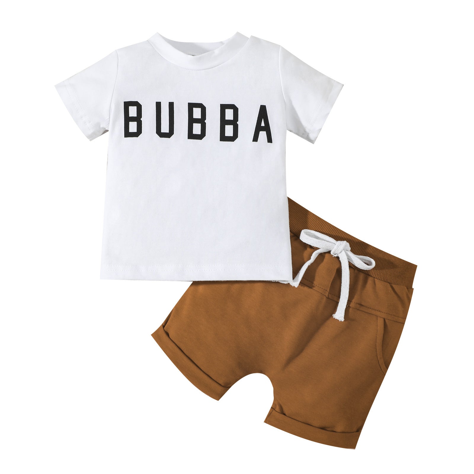 Conjunto de Camiseta y Pantalón Informal con Estampado de Letras para Niño — Set 2 Piezas