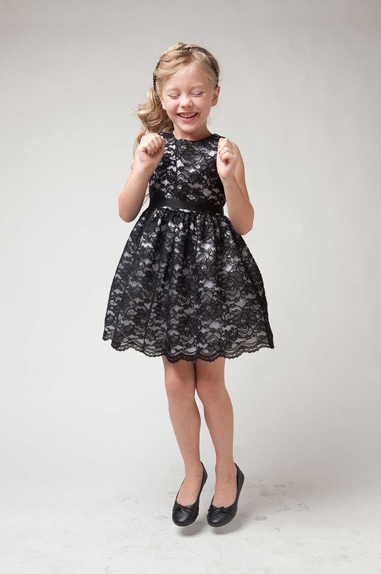 Vestido de Encaje Estilo Princesa para Niñas — Algodón