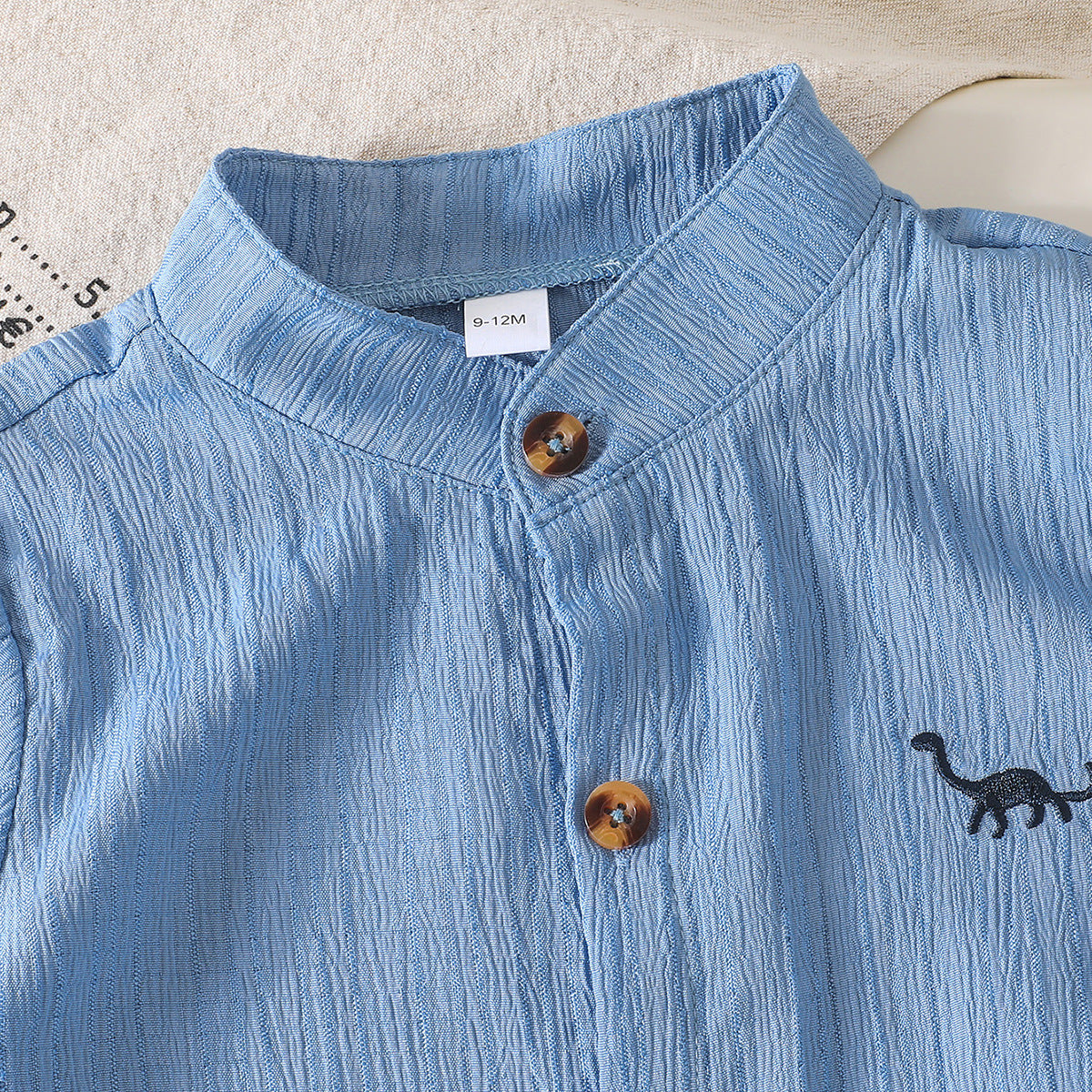 Conjunto de Dos Piezas para Bebé Niño con Estampado — Divertido y Cómodo