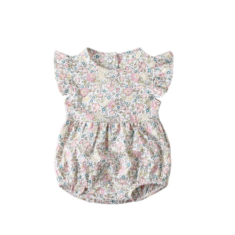Pelele de Algodón con Estampado Floral Campestre para Bebé — 100% Algodón