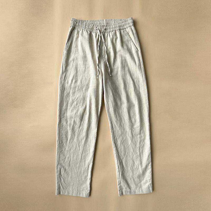 Pantalón Casual de Algodón y Lino para Hombre