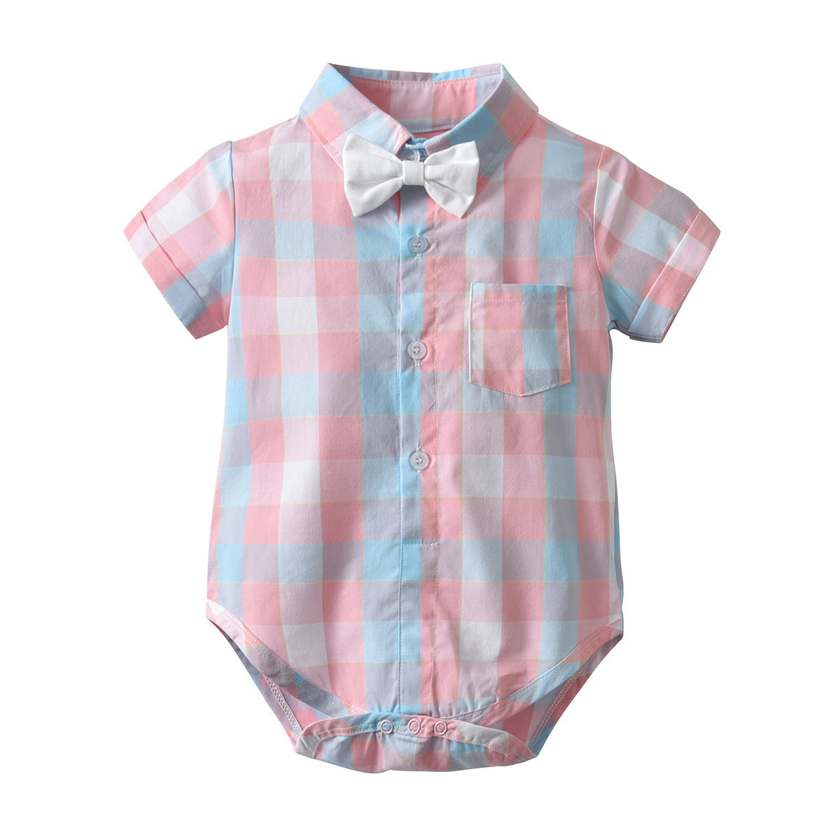 Conjunto de Verano para Bebé Niño: Body de Manga Corta y Peto — Adorable y Cómodo