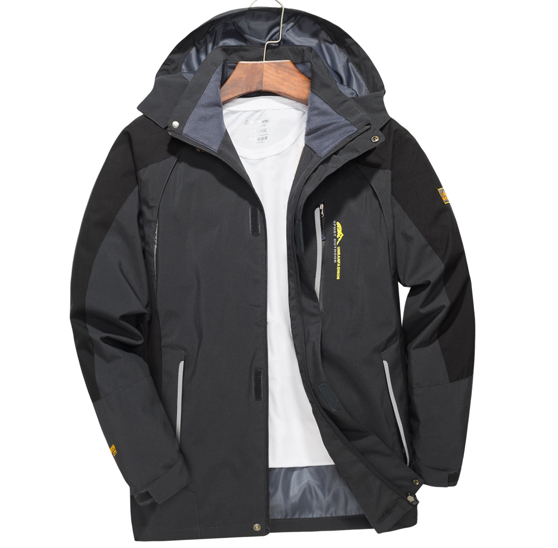 Chaqueta cortavientos fina para hombre, resistente al viento y al agua, para actividades al aire libre.